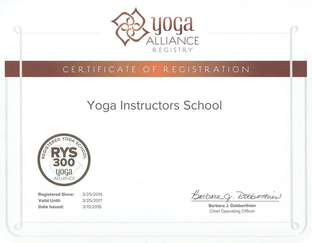 RYS-300 (Registered Yoga School, 300 hr program) – регистрация программ 300 часов Школы инструкторов йоги Федерации йоги России в Альянсе йоги США